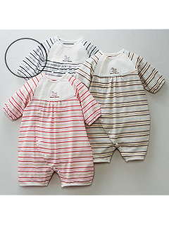 ・先染めボーダー プレオール 60〜70cm