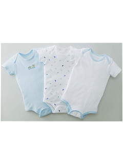 半袖ボディスーツ(3枚組) 70cm