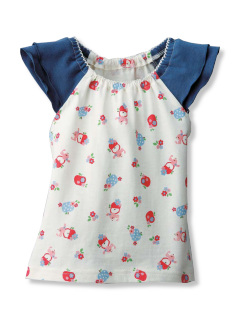 ・レトロ柄スモックTシャツ 80cm