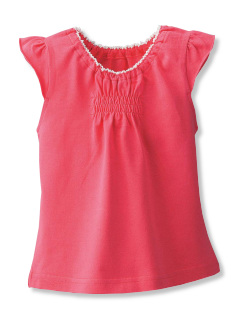 ・無地フリル袖Tシャツ 80cm