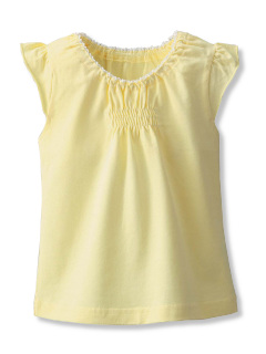 ・無地フリル袖Tシャツ 100cm