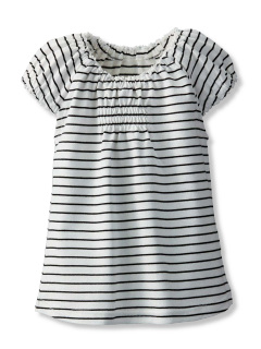 ・ボーダーフレンチスモックTシャツ 95cm