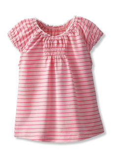 ・ボーダーフレンチスモックTシャツ 80cm