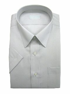 トップバリュ 半袖ドレスシャツ(ワイシャツ)<淡黒>