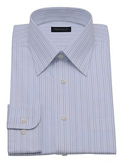 :トップバリュ長袖ドレスシャツ(ウスアオ)