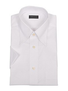 :半袖ドレスシャツ(シロ)