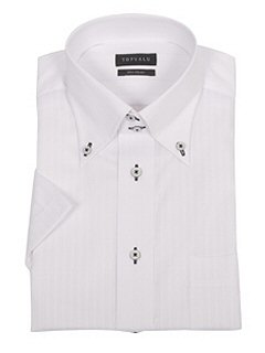 :スリムモデル 半袖ドレスシャツ(キナリ)