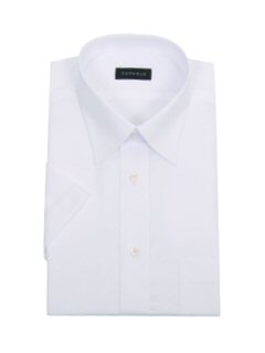 :半袖ドレスシャツ(シロ)