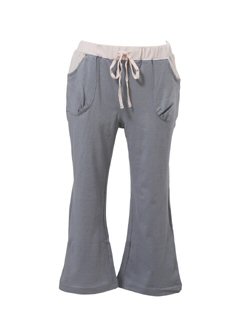 オーガニックコットン混8分丈パンツ(グレー10)