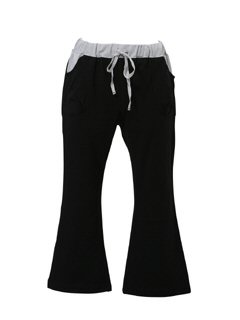 オーガニックコットン混8分丈パンツ(クロ11)