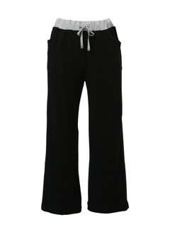 オーガニックコットン混9分丈パンツ(クロ11)