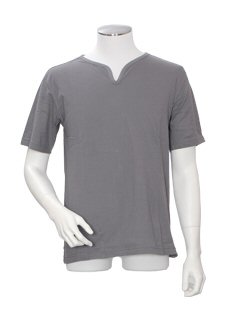 オーガニックコットン混半袖Tシャツ(グレー10)