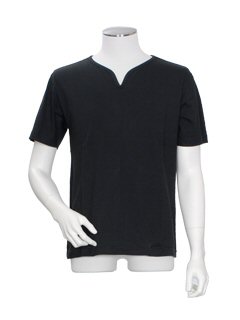 オーガニックコットン混半袖Tシャツ(クロ11)