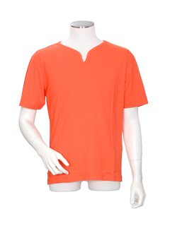 オーガニックコットン混半袖Tシャツ(オレンジ41)