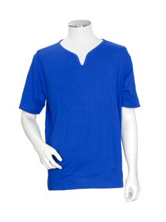 オーガニックコットン混半袖Tシャツ(アオ71)