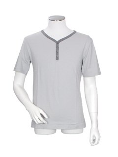 オーガニックコットン混半袖Tシャツ(グレー10)