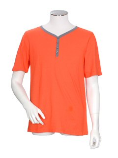 オーガニックコットン混半袖Tシャツ(オレンジ42)