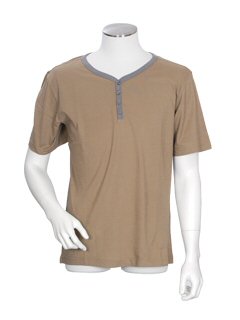 オーガニックコットン混半袖Tシャツ(カーキ61)