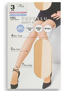 TV丈夫着圧 ゆったりパンスト3足組(ベージュ02)