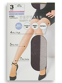 TV丈夫着圧 ゆったりパンスト3足組(グレー01)