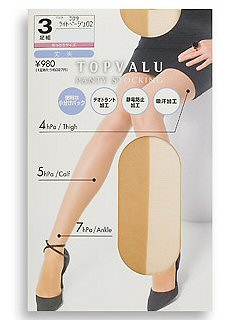 TV丈夫着圧 ゆったりパンスト3足(ライトベージュ02)