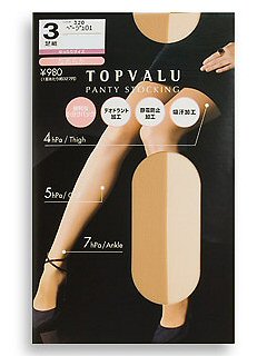 TVなめらか着圧 ゆったりパンスト3足組(ベージュ01)