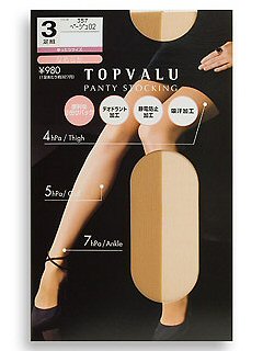 TVなめらか着圧 ゆったりパンスト3足組(ベージュ02)