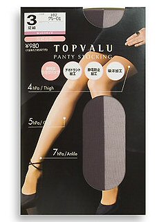 TVなめらか着圧 ゆったりパンスト3足組(グレー01)