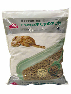 トイレに流せる木くずのネコ砂