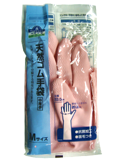 天然ゴム手袋 中厚手M