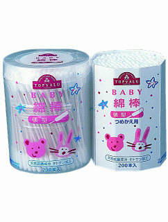 ベビー綿棒 俵型本体+替え