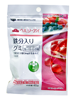 鉄分入りグミ ストロベリー・ブルーベリ−ミックス味