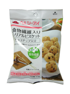 ヘルシーア食物繊維入りシリアルビスケット チョコチッ入り