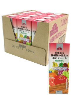 10種類の果実の赤いジュース(ケース販売)