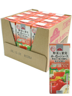野菜と果実赤い色のジュース(ケース販売)