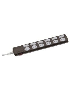 節電スイッチ付コンセント 6個口(茶)