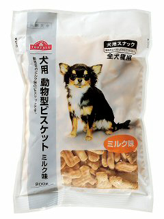 犬用動物型ビスケット ミルク味