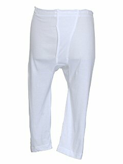 インド綿ロングパンツ2枚組(シロ)