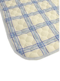 ・敷きパッド ワッフル ブルー