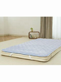 ・アクリル敷きパッド 無地 ブルー