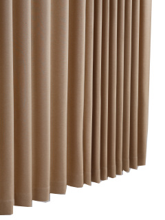 :ワイド幅遮光厚地カーテン BAW ブラウン 1枚入り