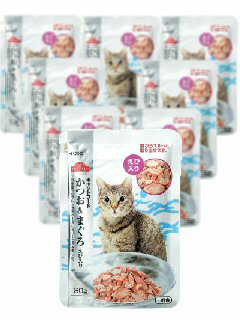 キャットフードパウチ かつお&まぐろえび入り