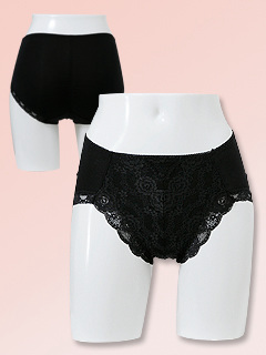 お腹サポートレギュラーショーツ (クロ)