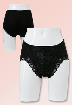 お腹サポートレギュラーショーツ (クロ)