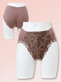 お腹サポートレギュラーショーツ (ブラウン)