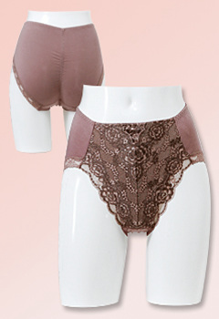 お腹サポートレギュラーショーツ (ブラウン)