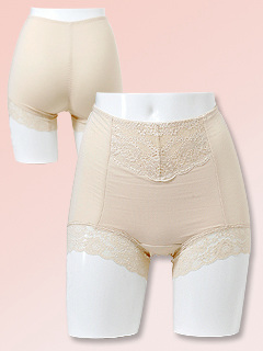 お腹サポート1分丈ショーツ (ベージュ)