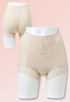 お腹サポート1分丈ショーツ (ベージュ)