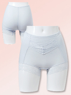 お尻サポート1分丈ショーツ (サックス)