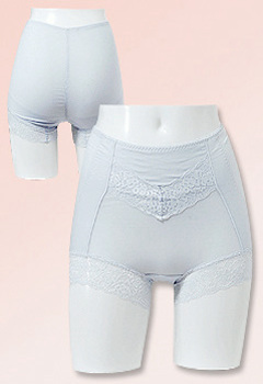 お尻サポート1分丈ショーツ (サックス)